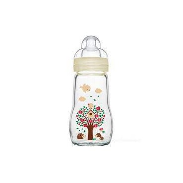 MAM Glass Bottle 260ml, ivory