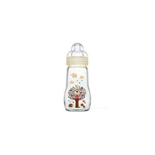 MAM Glass Bottle 260ml, ivory