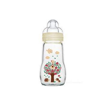 MAM Glass Bottle 260ml, ivory