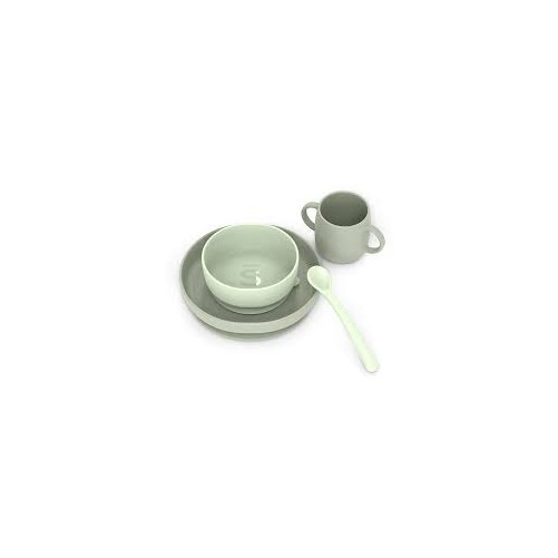 set pappa silicone verde