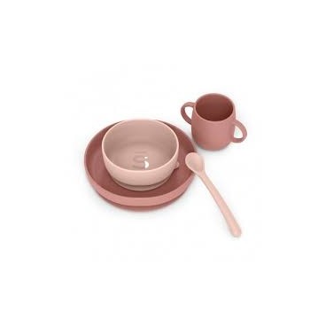 set pappa silicone rosa