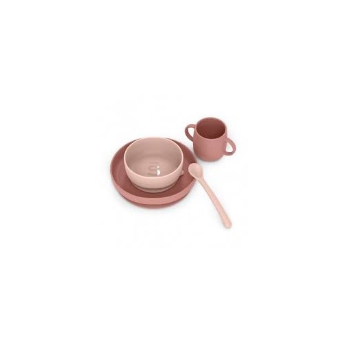 set pappa silicone rosa