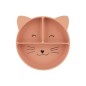 piatto silicone con scomparti gattino rosa